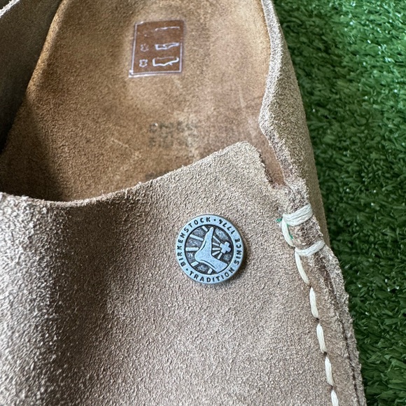 Birkenstock Tan Suede Mules - Picture 8 of 11